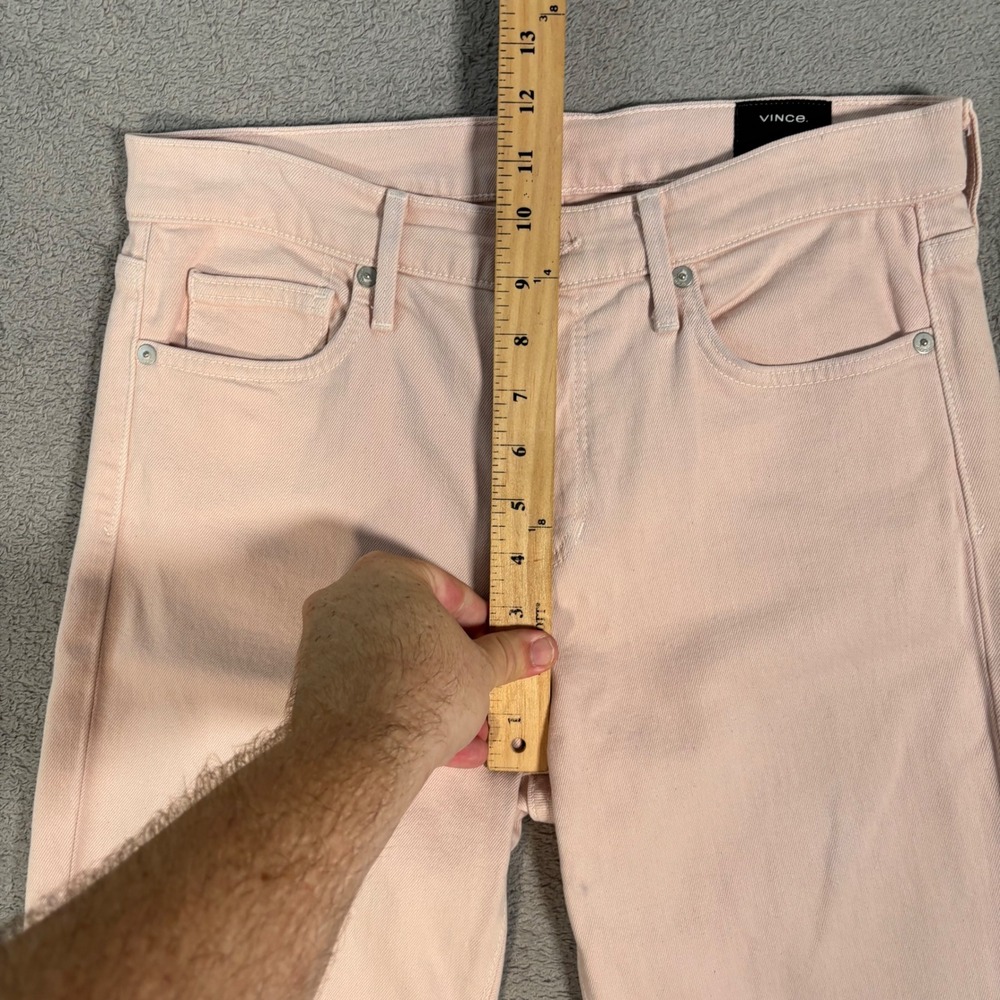 Vince Skinny Crop Jeans Size 29 Tulip Pink Cotton Elastane Soft Pink‎ Denim - Picture 14 of 16